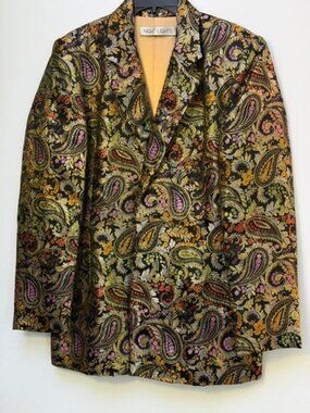 Vintage Glitter Threads in 'NIGHTLIFE' Designer Jacket-Size 6